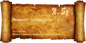 Nepper Szabolcs névjegykártya