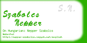 szabolcs nepper business card